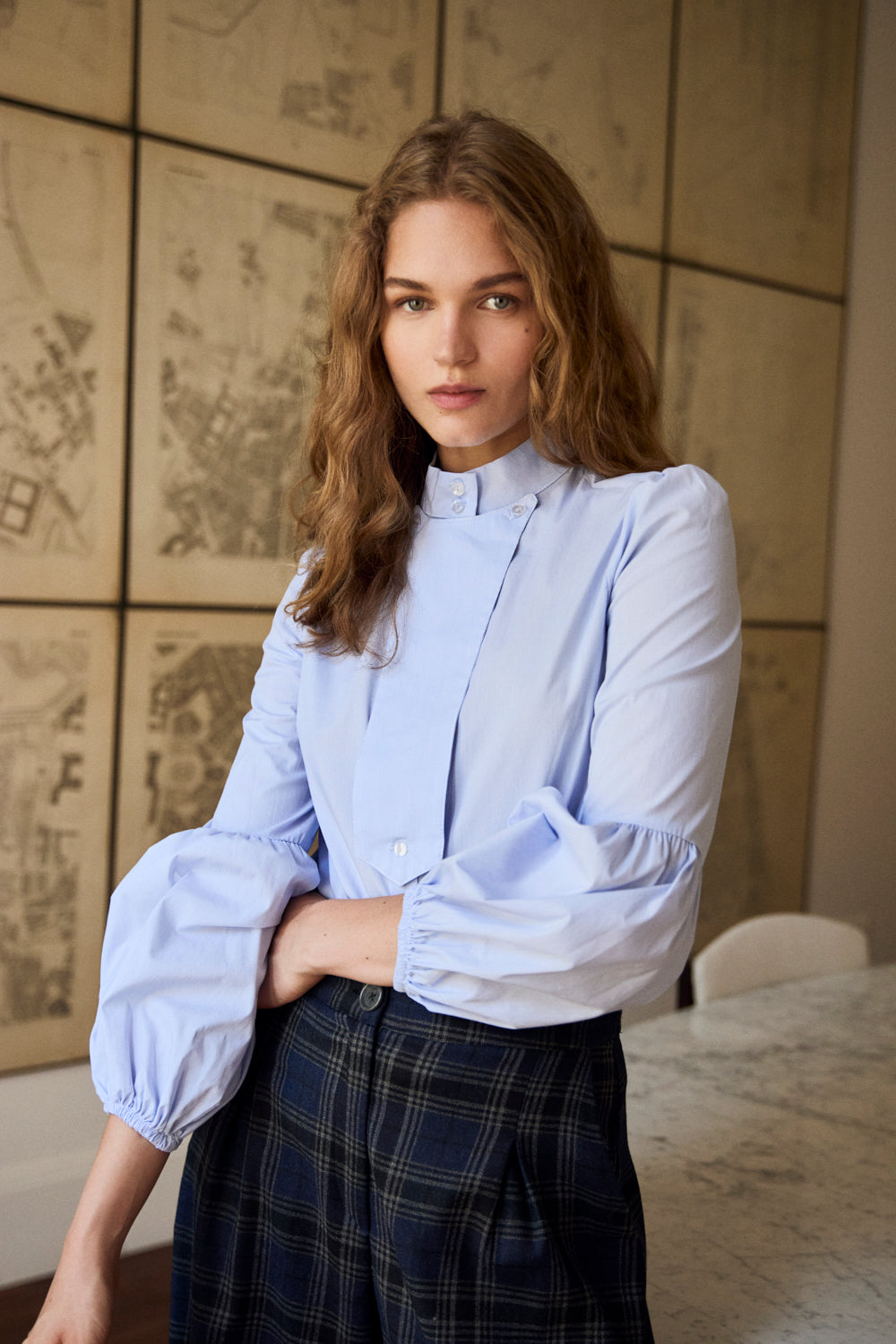 Camisa Johana celeste