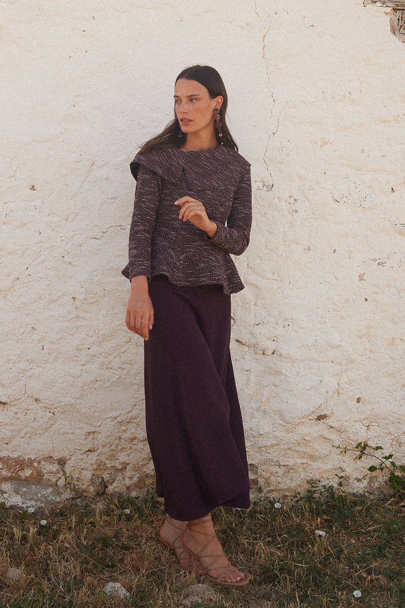 Marcia Eggplant Skirt