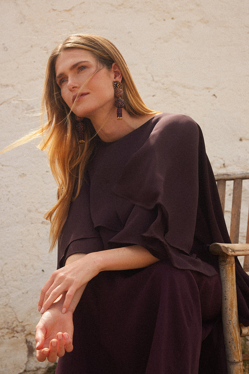 Carlota Aubergine Dress