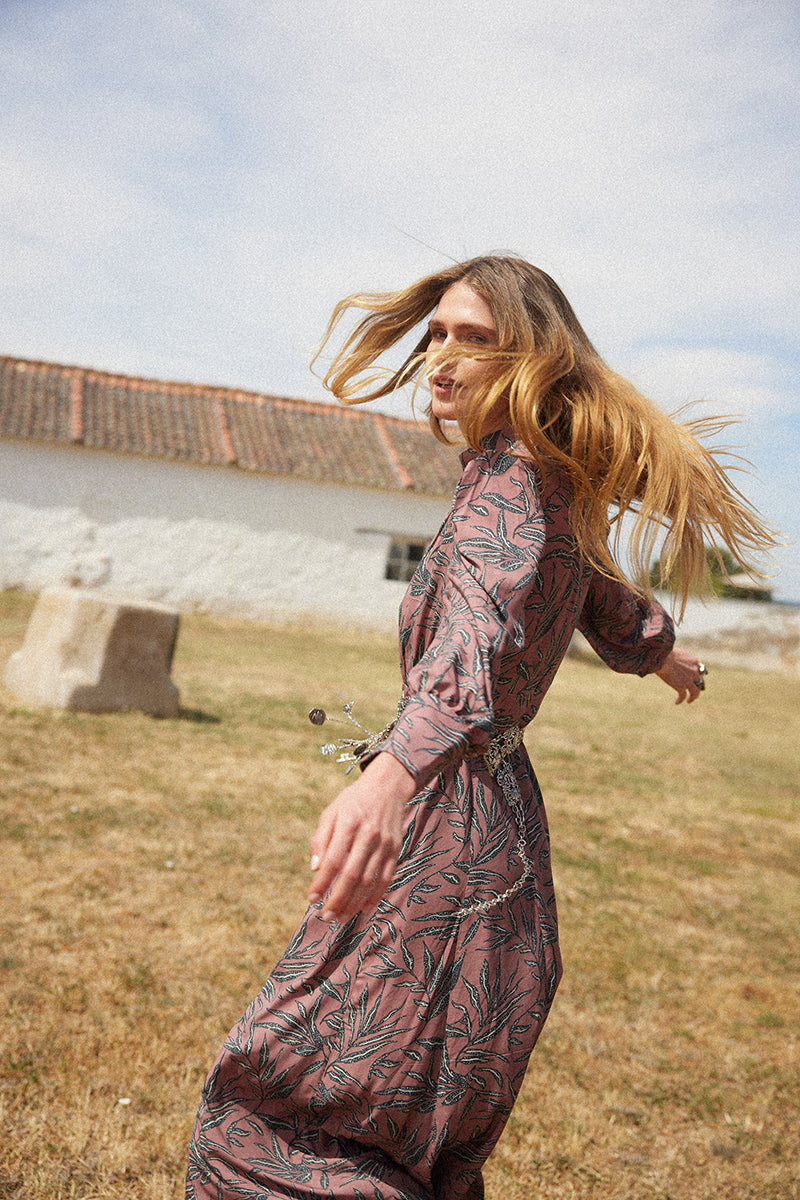 Vestido midi estampado