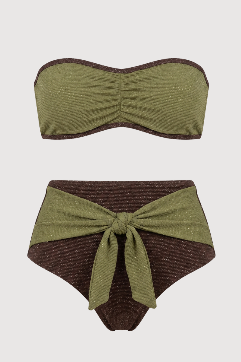Bikini Bandeau verde