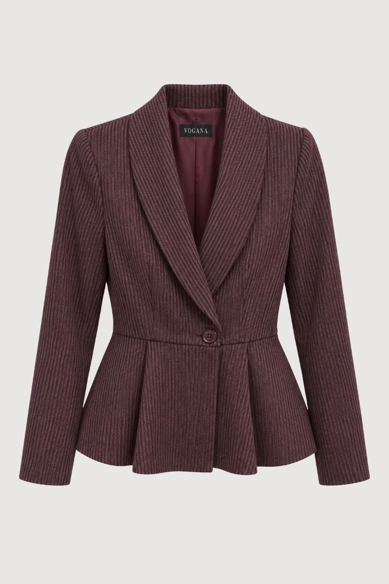 Chaqueta Peplum Burdeos