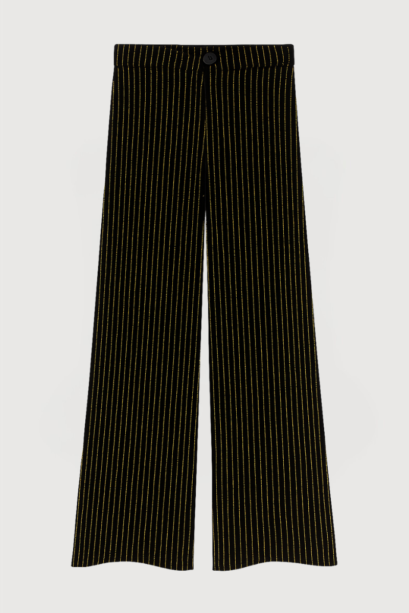 Mara black velvet trousers