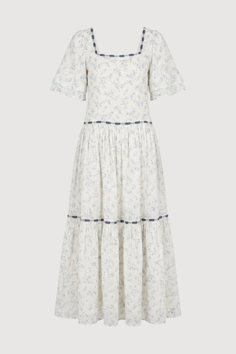 Camisón Plumeti flor azul