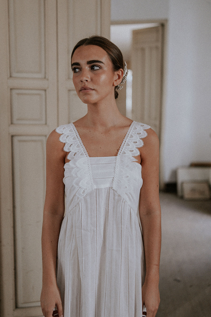 Camisón puntilla blanco