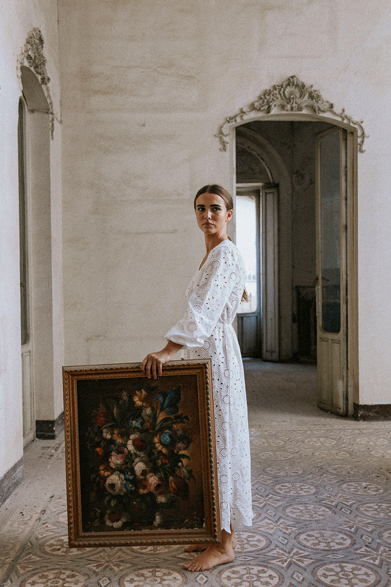 Camisón Brocados blanco