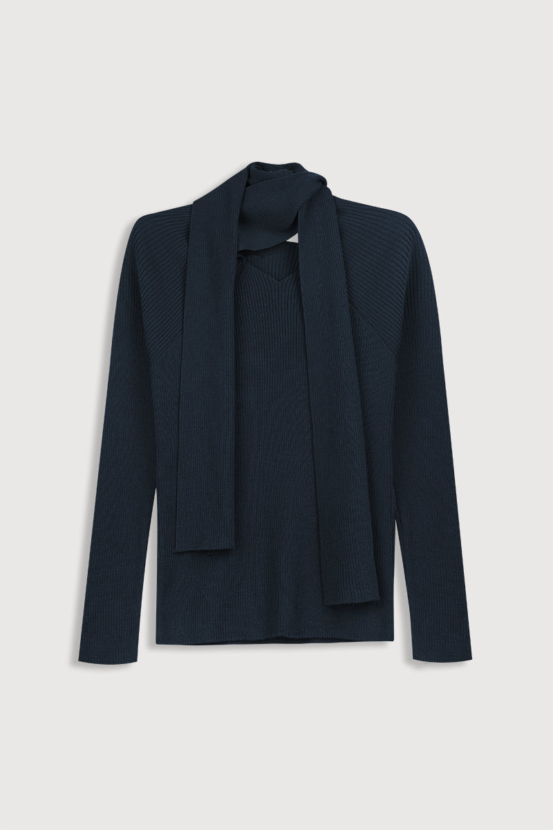 Jersey-cuello-bufanda-azul-marino 4