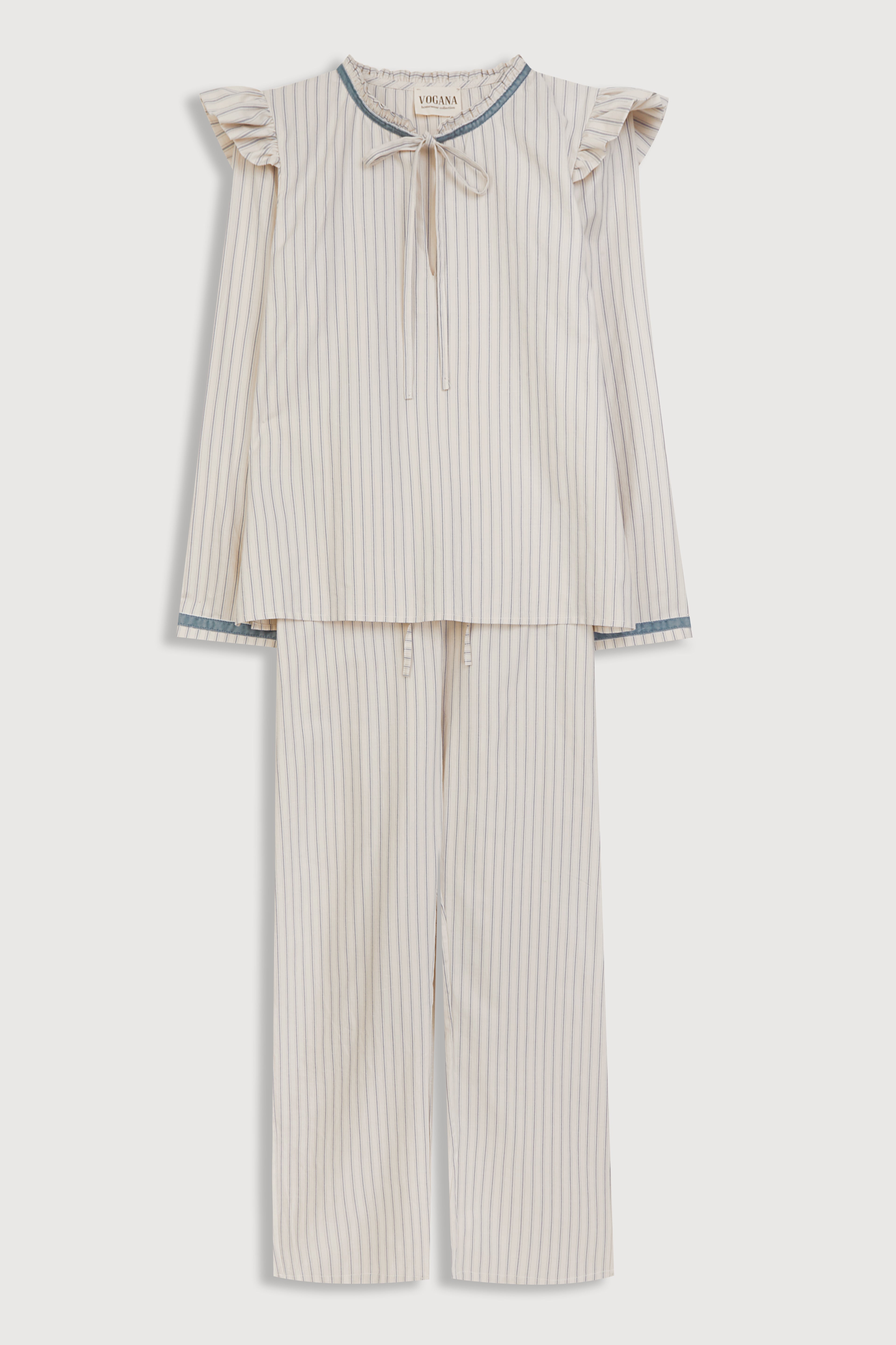 Blue striped pajamas