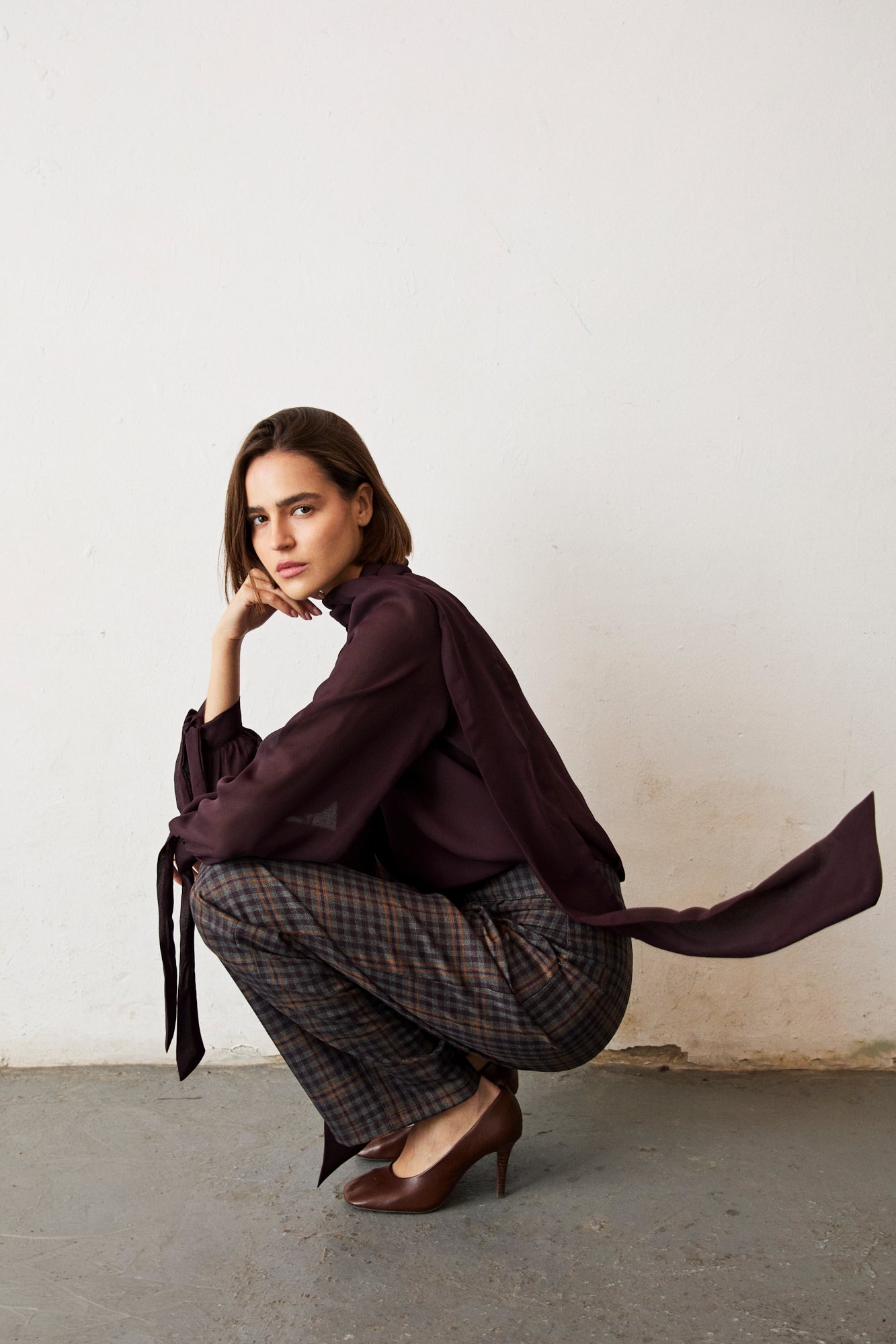 Blusa Serafina berenjena