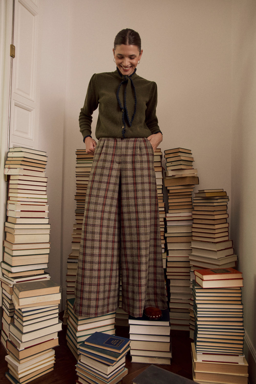 Pantalón Blas cuadros gris