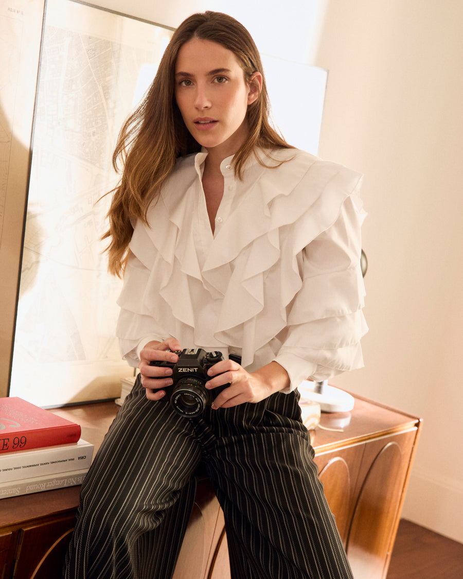 Camisa Berta Blanca de manga larga de Vogana
