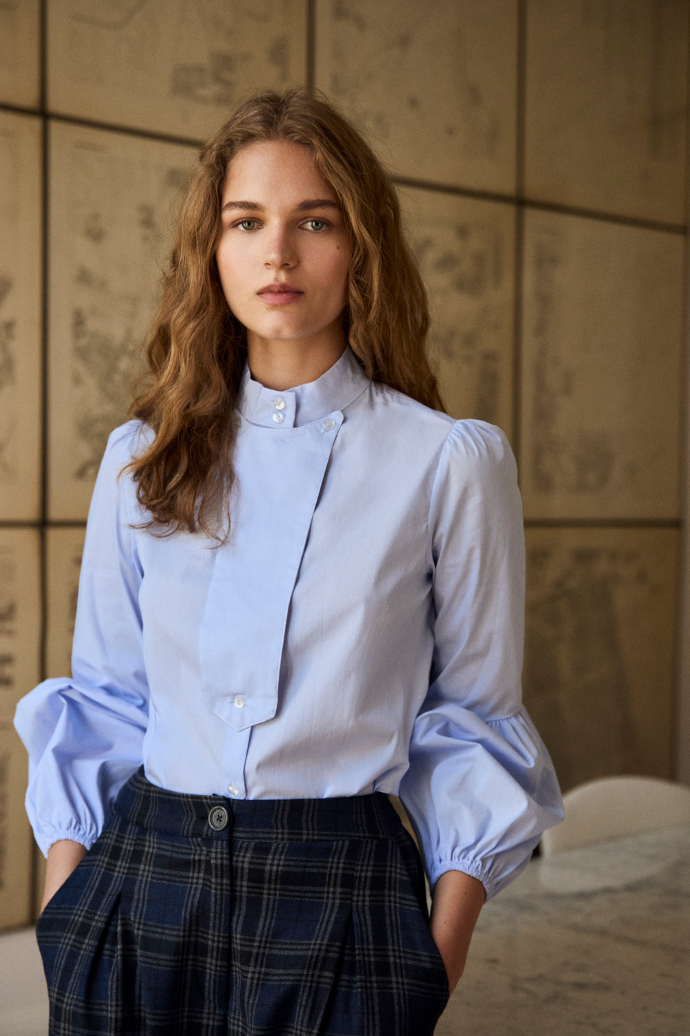 Camisa Johana celeste