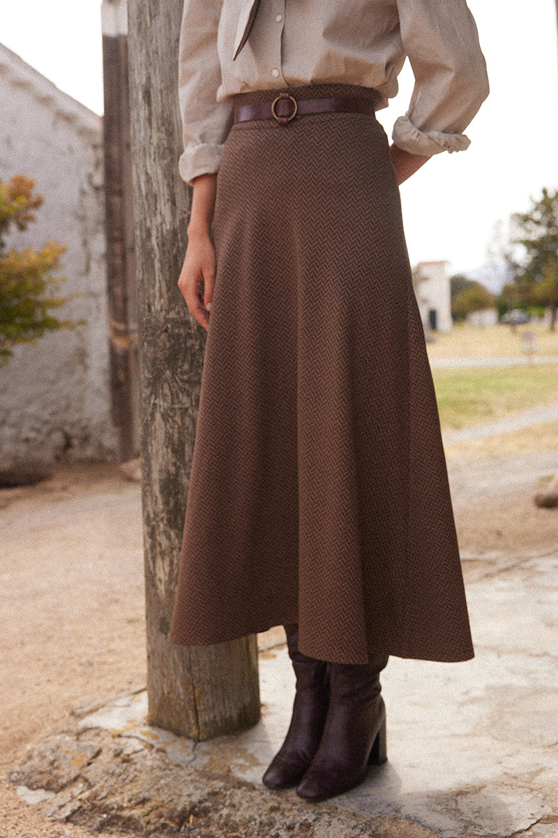 Falda Marcia Marron