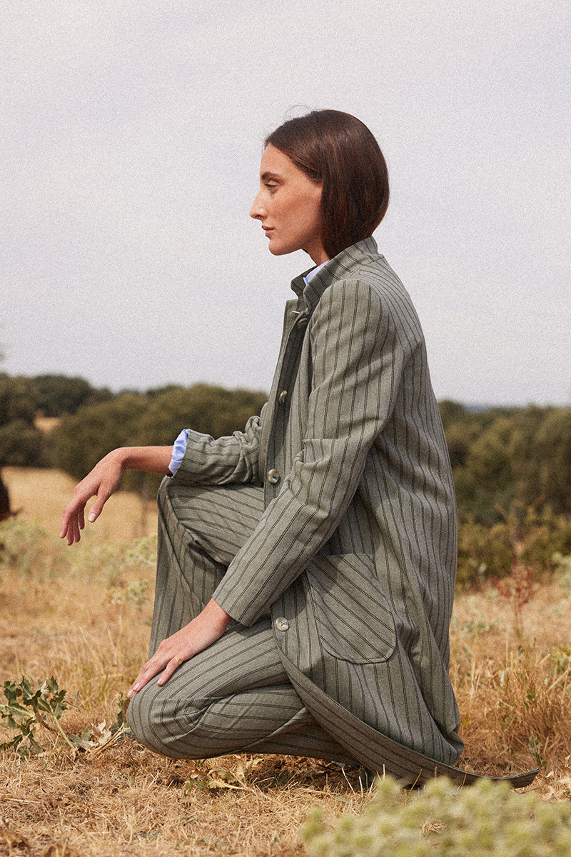 Kaftan Rayas Verde