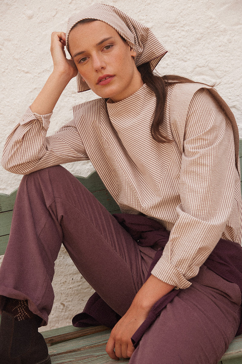 Camisa Bandana burdeos