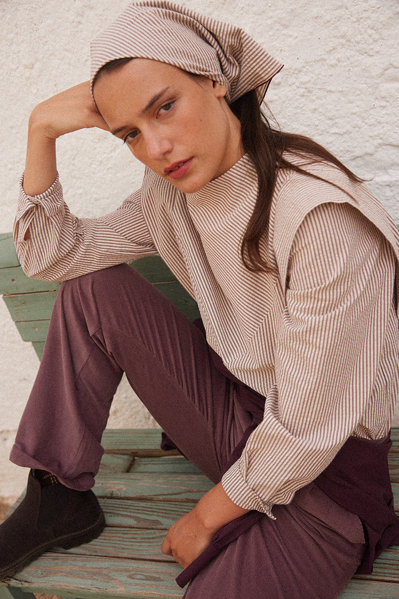 Camisa Bandana burdeos