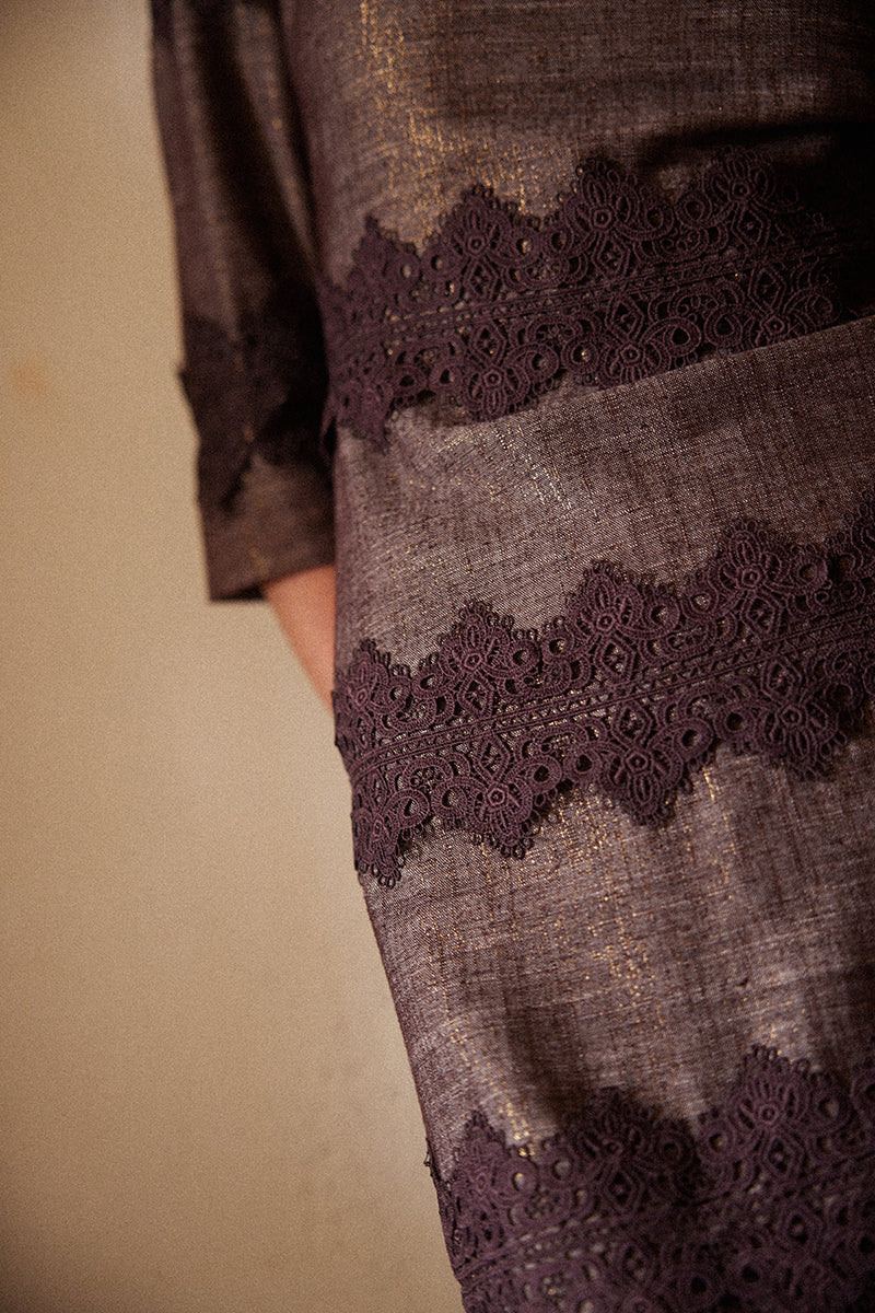 Vestido Gala Berenjena