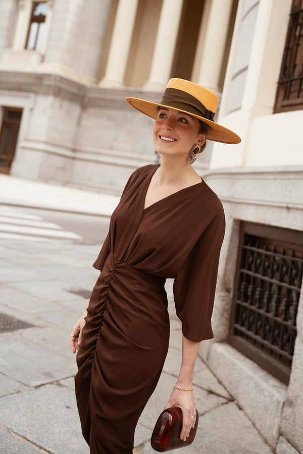 Vestido Diana Marrón