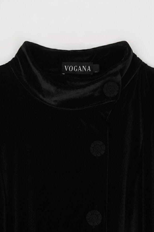 Abrigo Vera terciopelo Negro