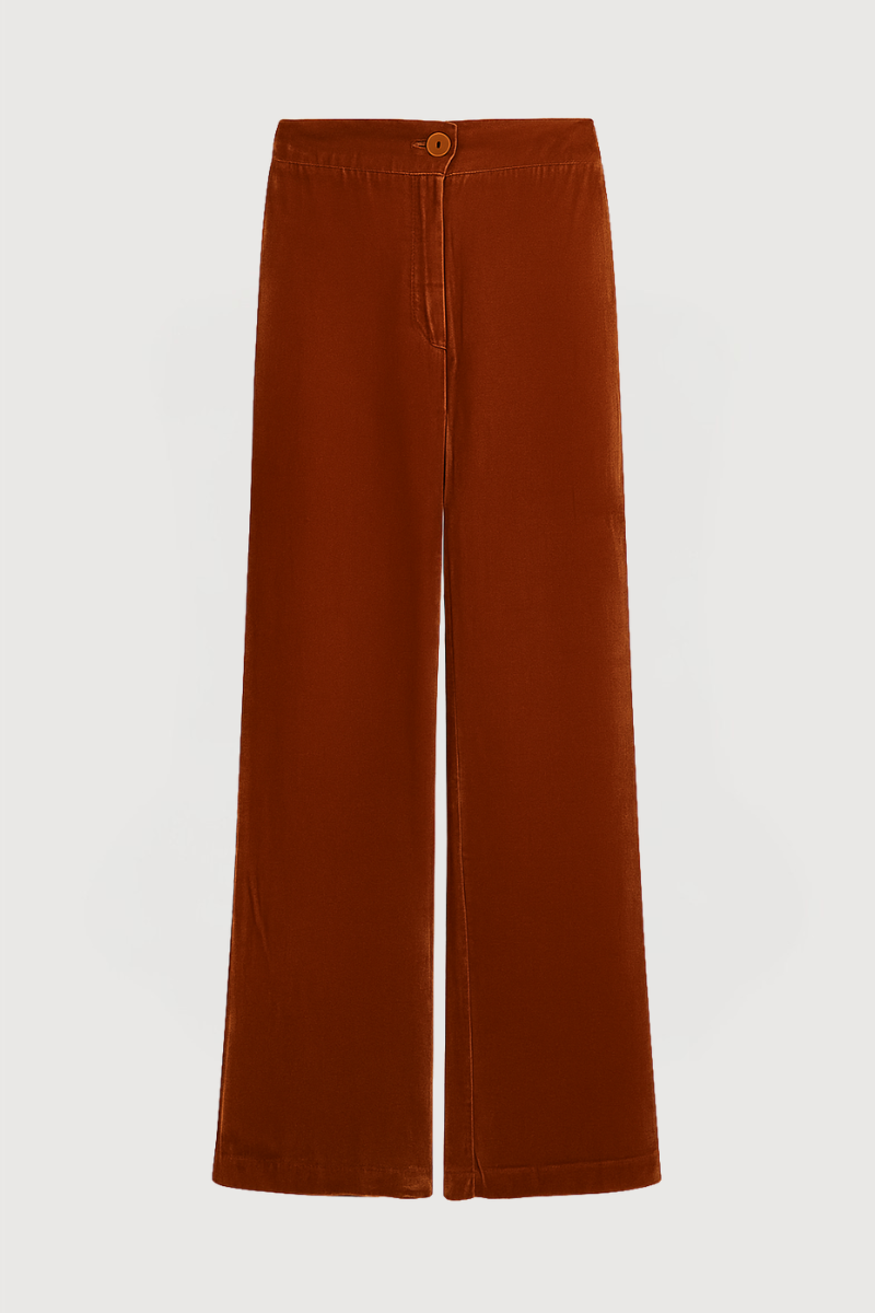 Gaby velvet trousers, terracotta