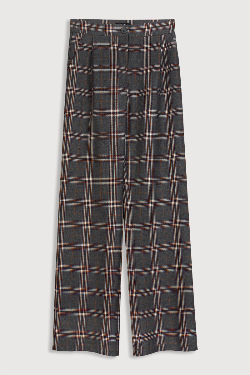 Pantalón cuadros Gris