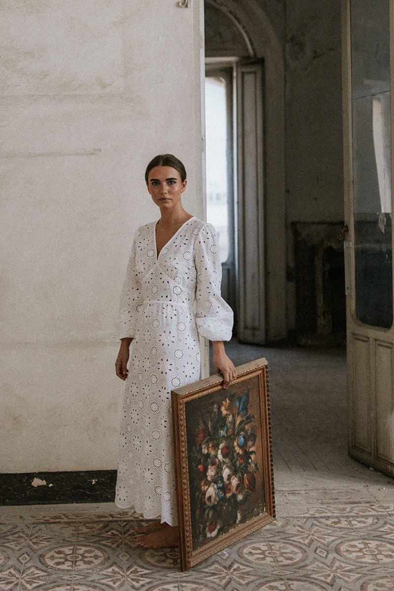 Camisón Brocados blanco