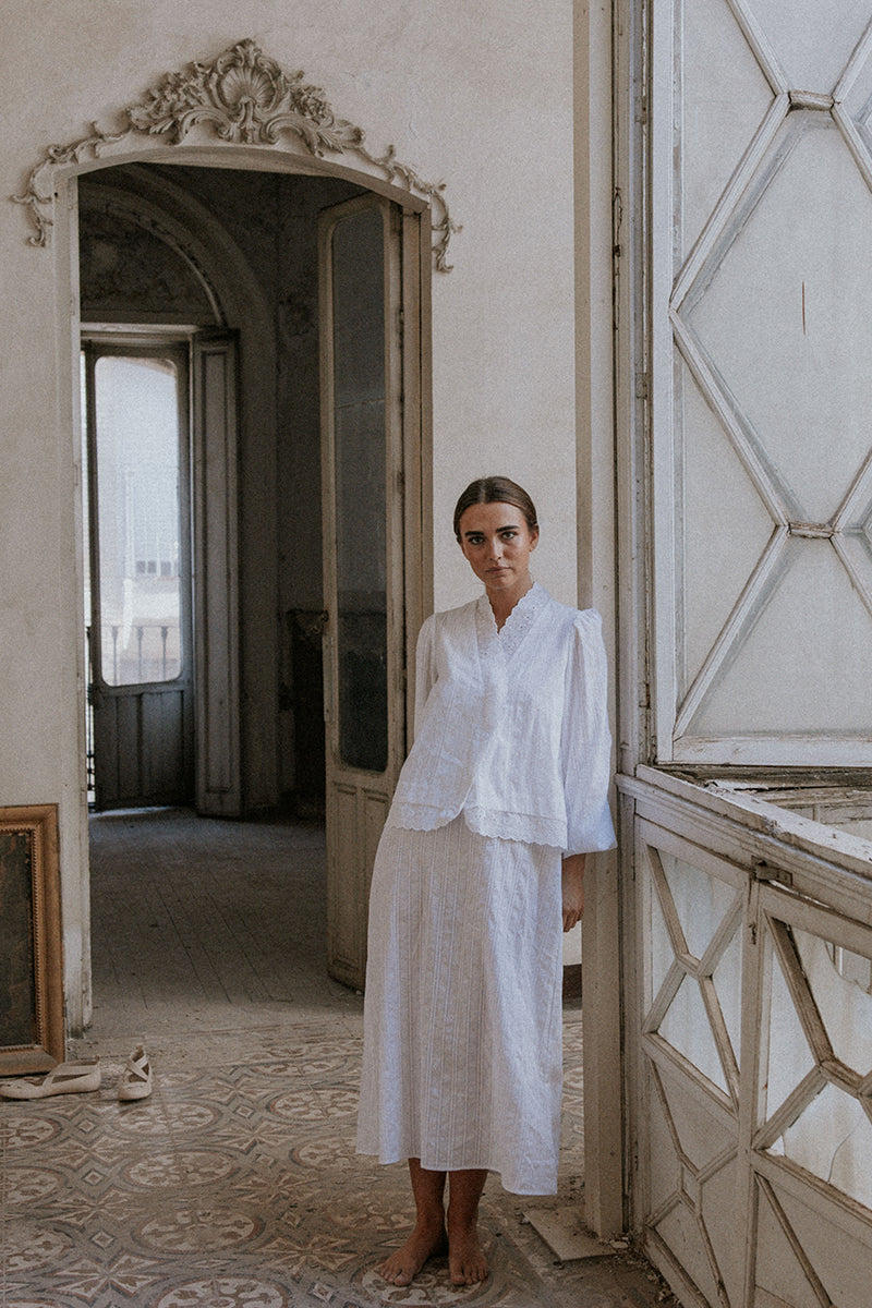 Conjunto camisón y mañanita