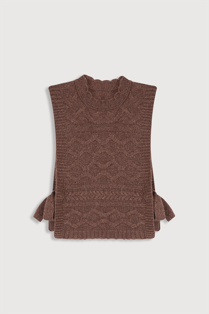 brown figure eight vest