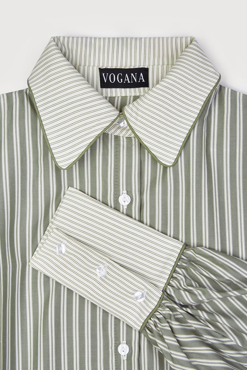 Camisa Rayas verde