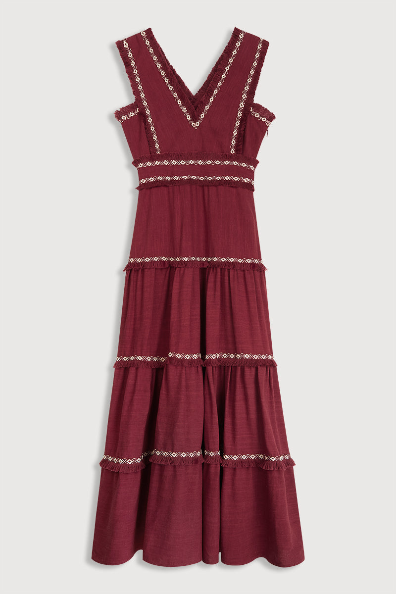 Grecca Burgundy Dress