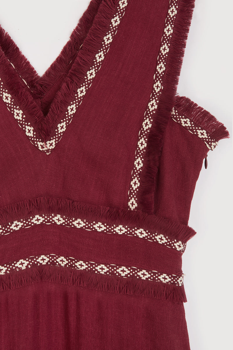 Grecca Burgundy Dress