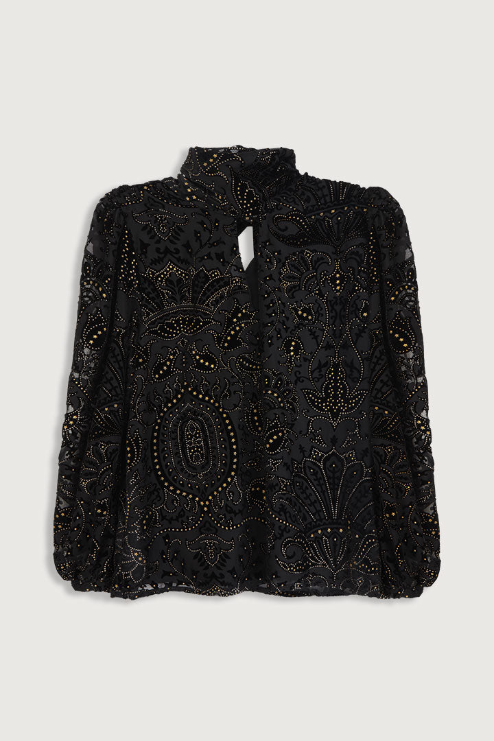 Black praying blouse