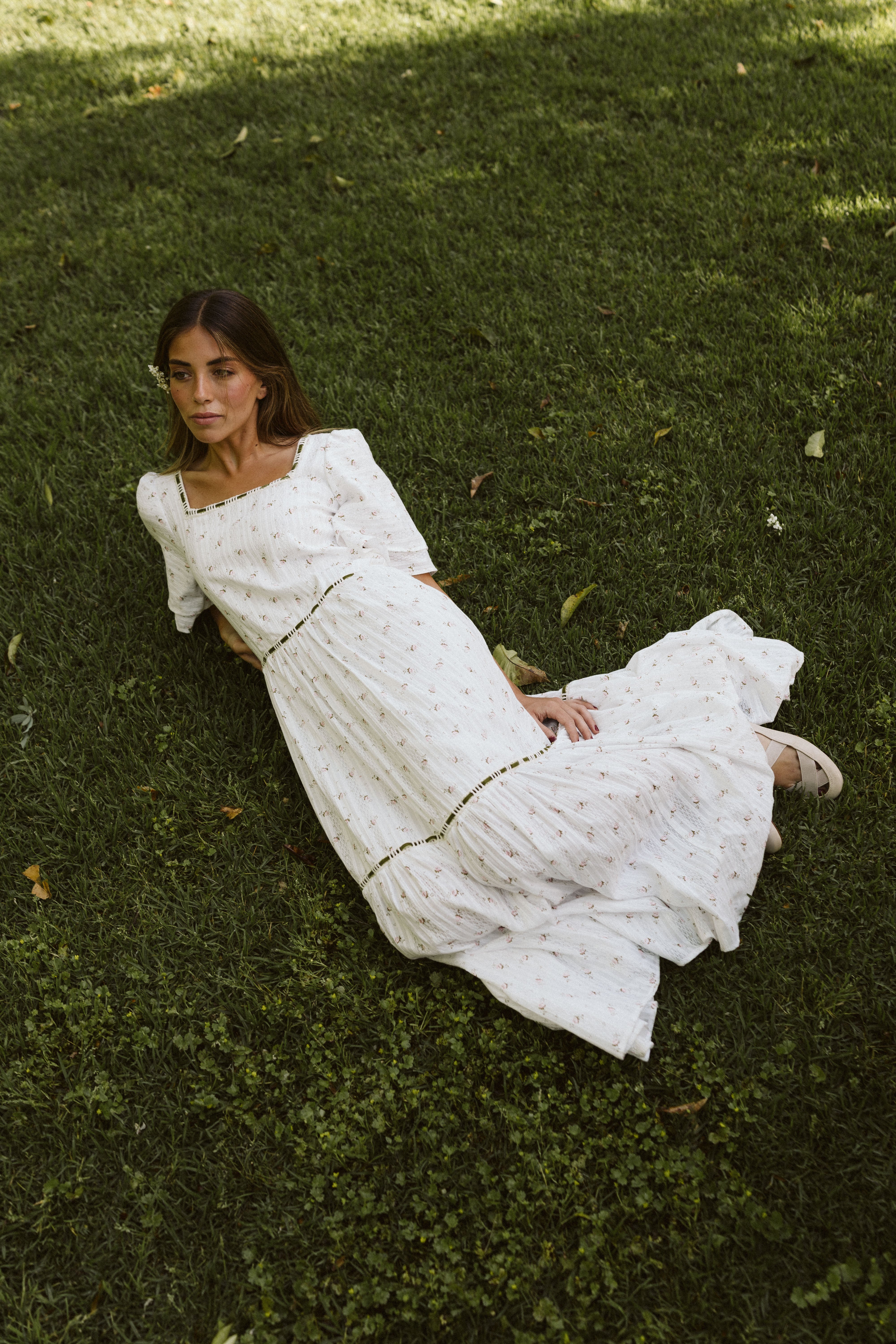 Pink floral print nightgown