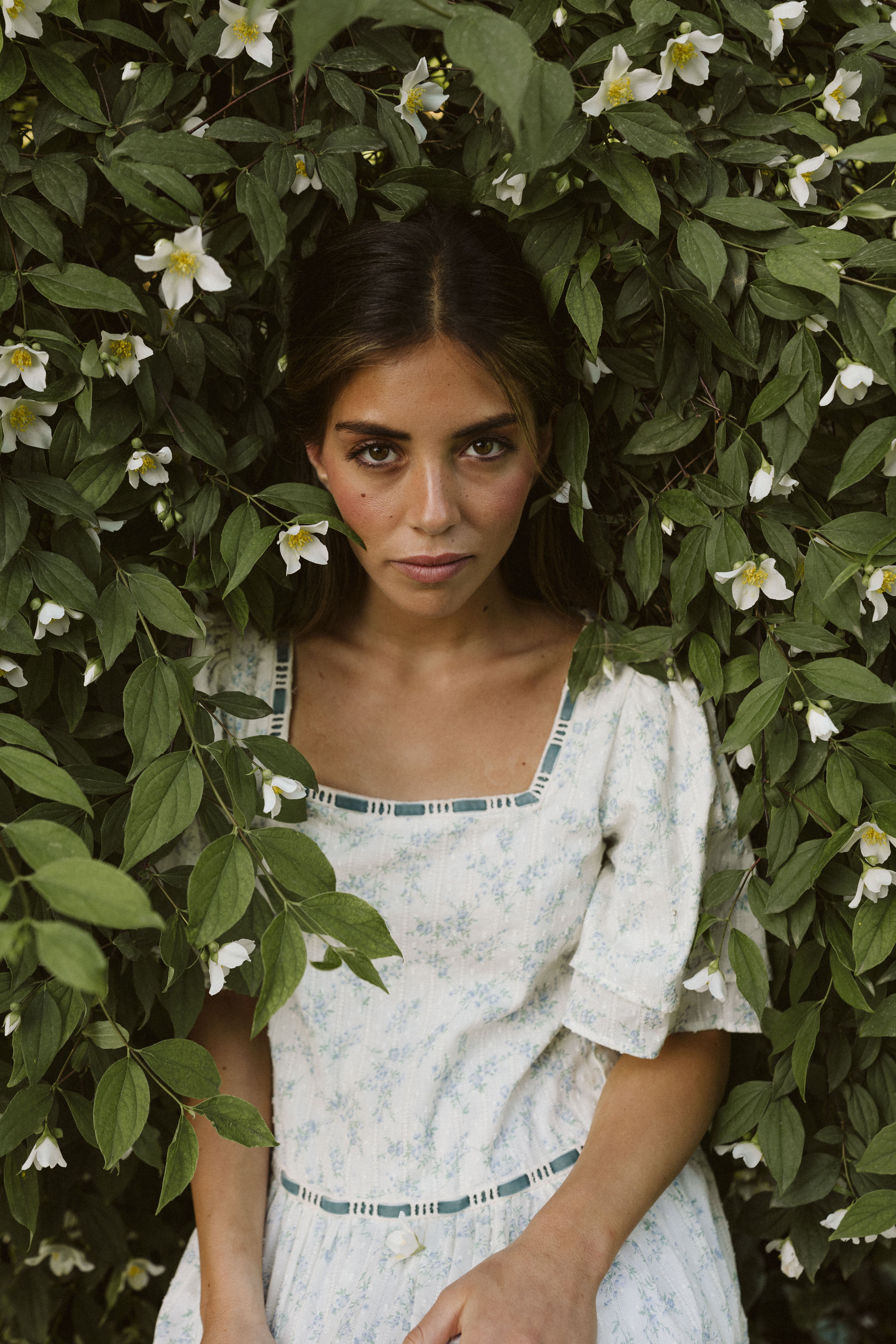 Camisón Plumeti flor azul